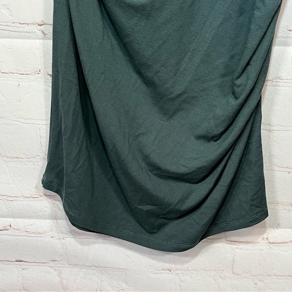Sarah Liller SLSF Dress Womens Size Small Green Ruched Tank Midi Stretch NEW - Picture 8 of 10